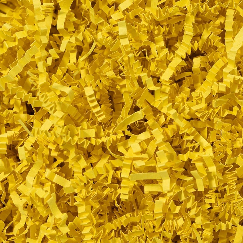 Mefleet 1 LB Crinkle Cut Paper Shred Filler Yellow Crinkle Shredded Paper for Gift Box - Gift Basket Bag Filler - Lemon Grass Cushion Stuffing for Christmas Holiday Packaging Wrapping - Image 1